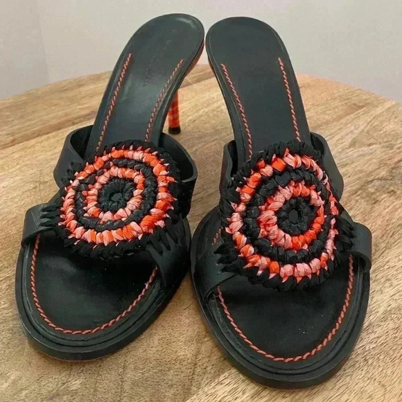 Bottega Veneta Rare Vintage Kitten Heels Leather  - Size 7 - Picture 1 of 8